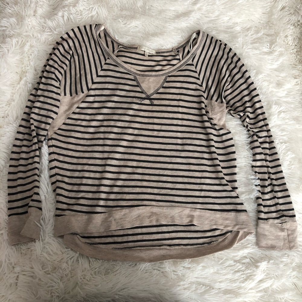 Striped long sleeve top